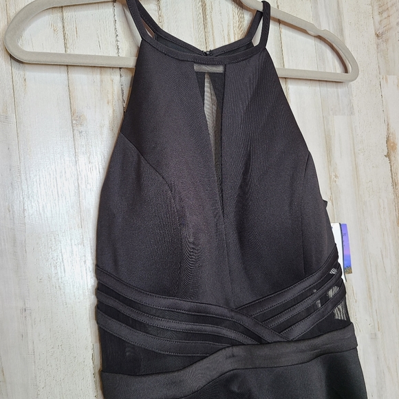 Morgan & Co Black Fit & Flare Dress Party Dance Evening Dress - Picture 9 of 15